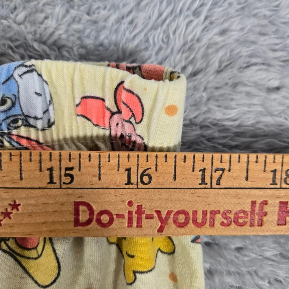 Disney Winnie the Pooh Pajama Pants Womens Yellow Character Print Lounge Medium - Picture 3 of 6